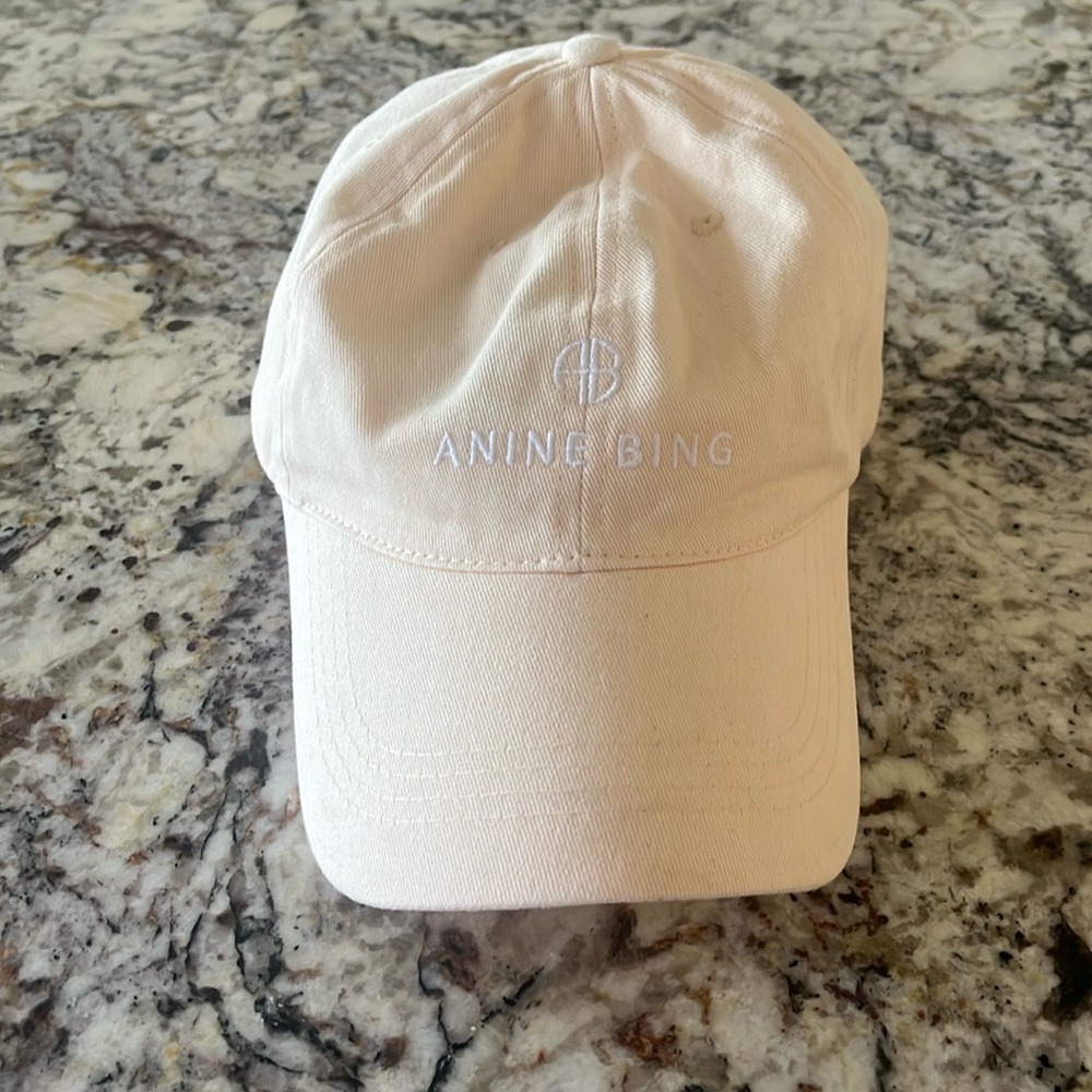Anine bing peach baseball hat